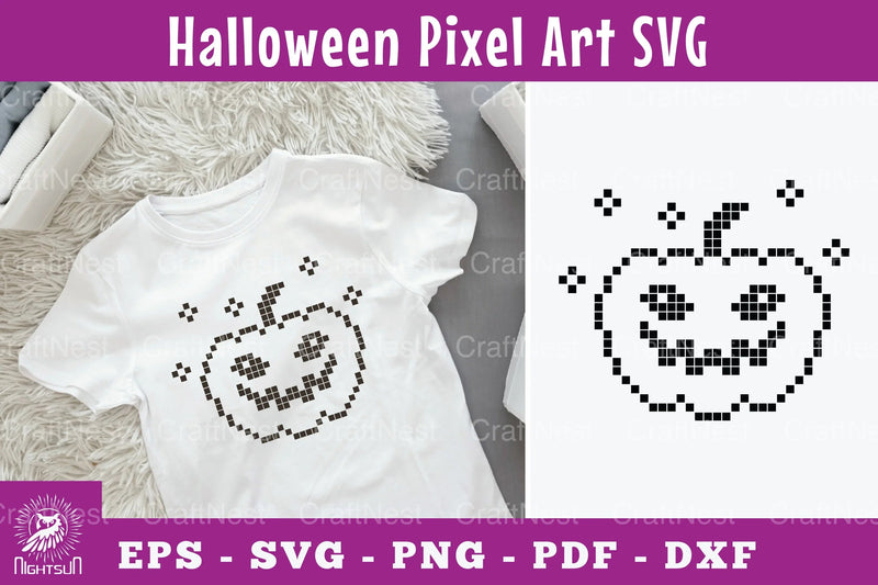 Halloween Pumpkin Pixel Art Clipart Bundle - CraftNest - Digital Crafting and Art