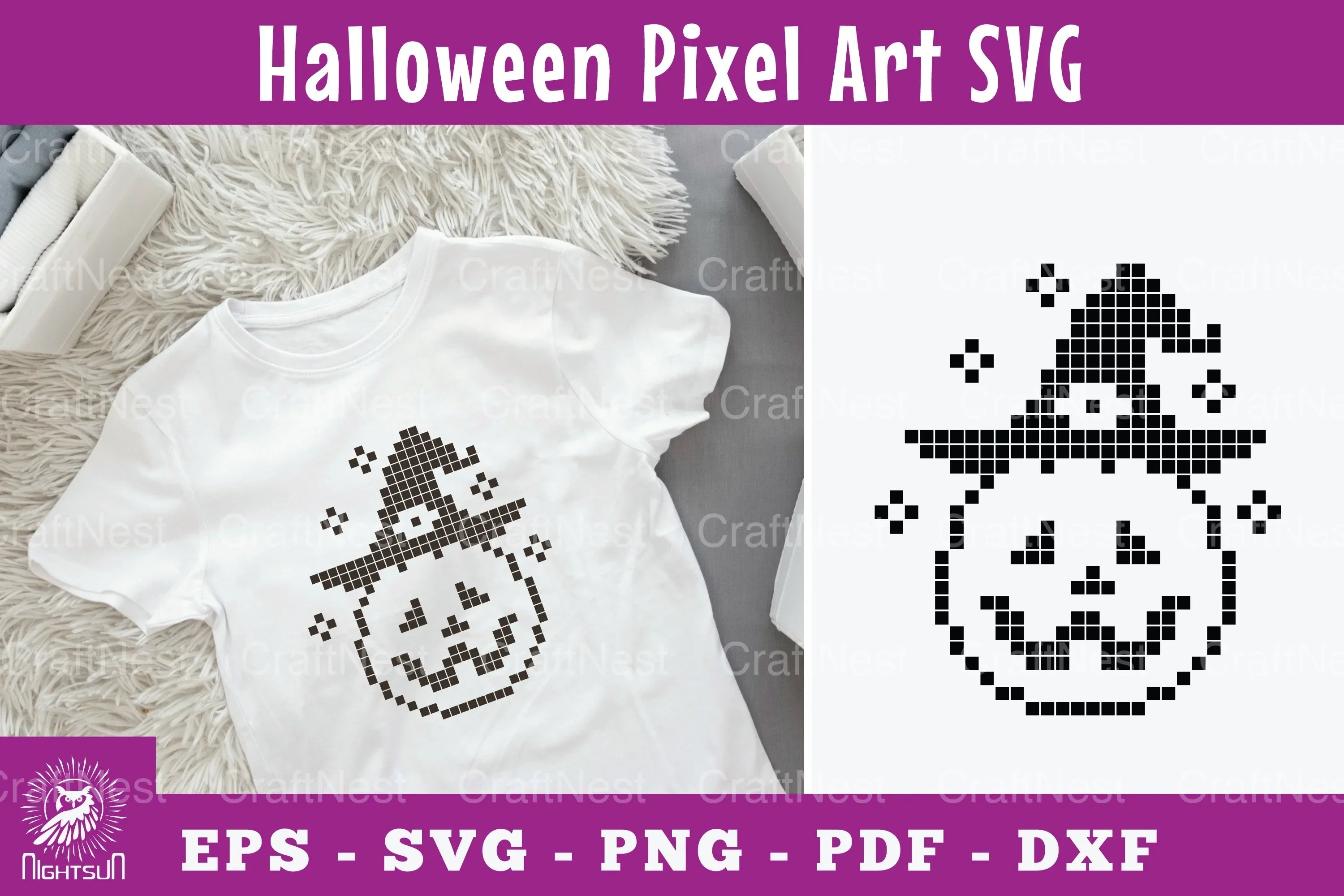 Halloween Pumpkin Pixel Art Clipart Bundle - CraftNest - Digital Crafting and Art