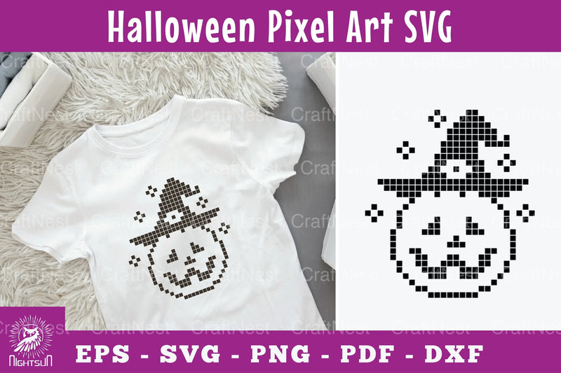 Halloween Pumpkin Pixel Art Clipart Bundle - CraftNest - Digital Crafting and Art