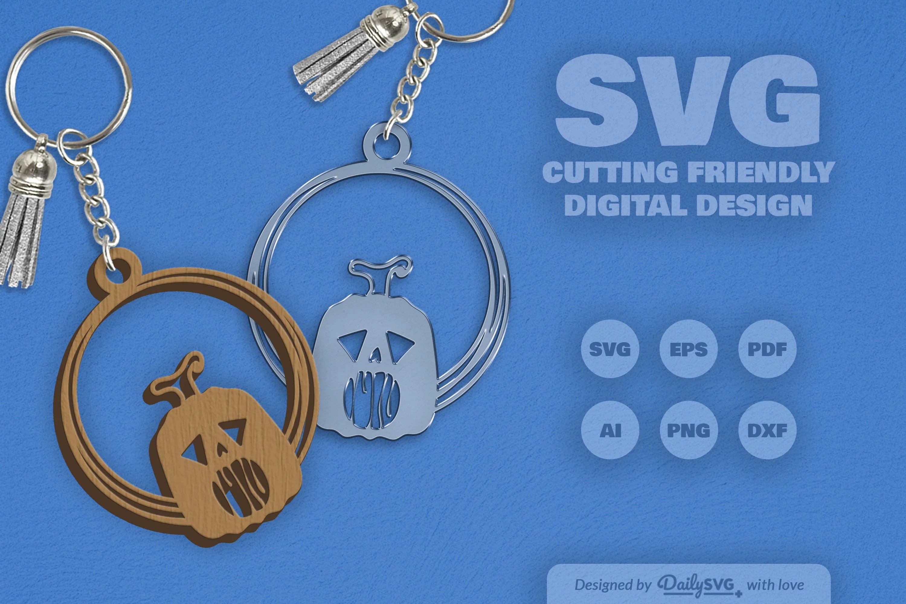 Halloween Pumpkin Keychain Clipart SVG Bundle - CraftNest - Digital Crafting and Art