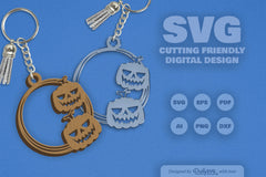 Halloween Pumpkin Keychain Clipart SVG Bundle - CraftNest - Digital Crafting and Art