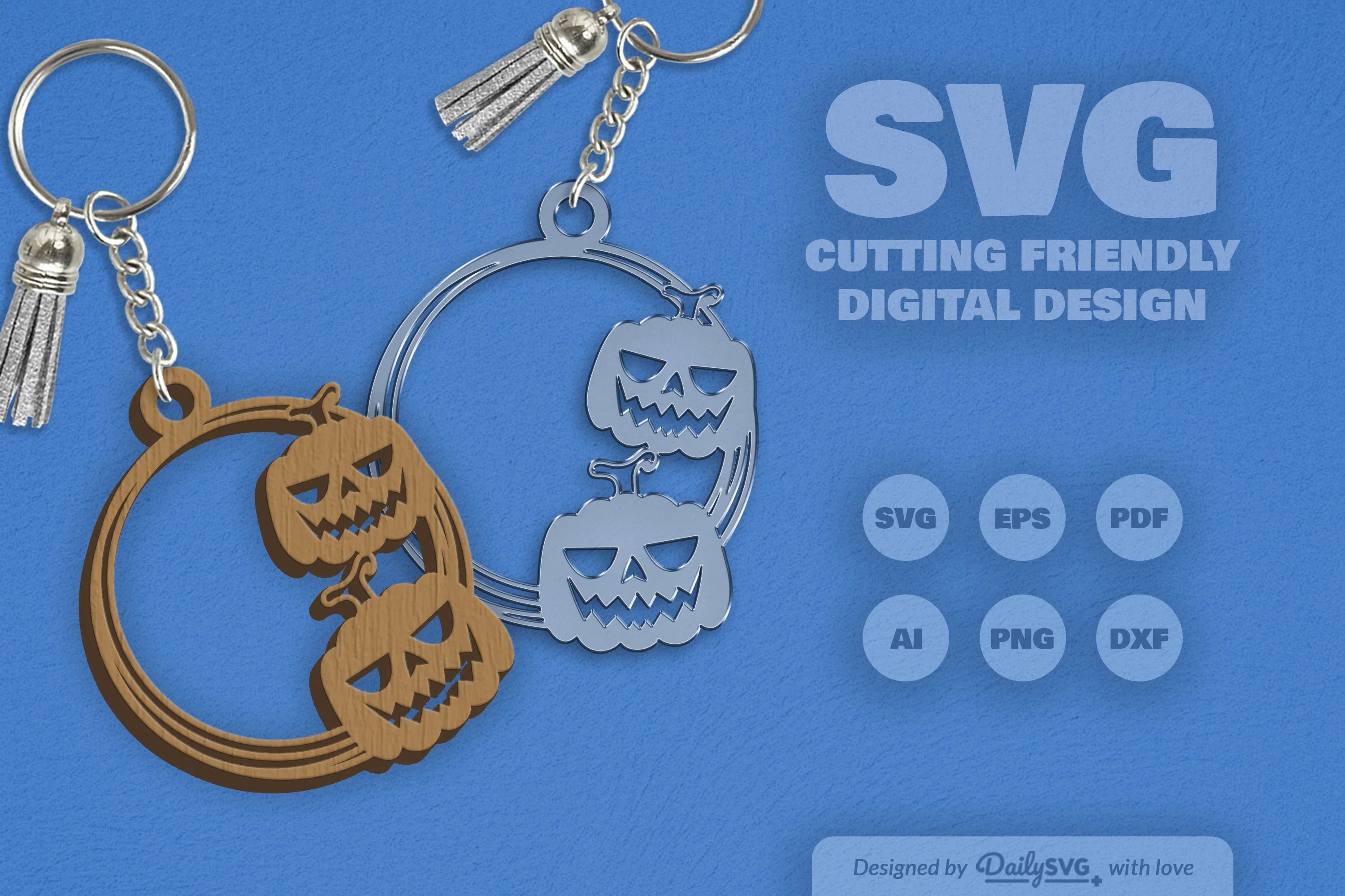 Halloween Pumpkin Keychain Clipart SVG Bundle - CraftNest - Digital Crafting and Art