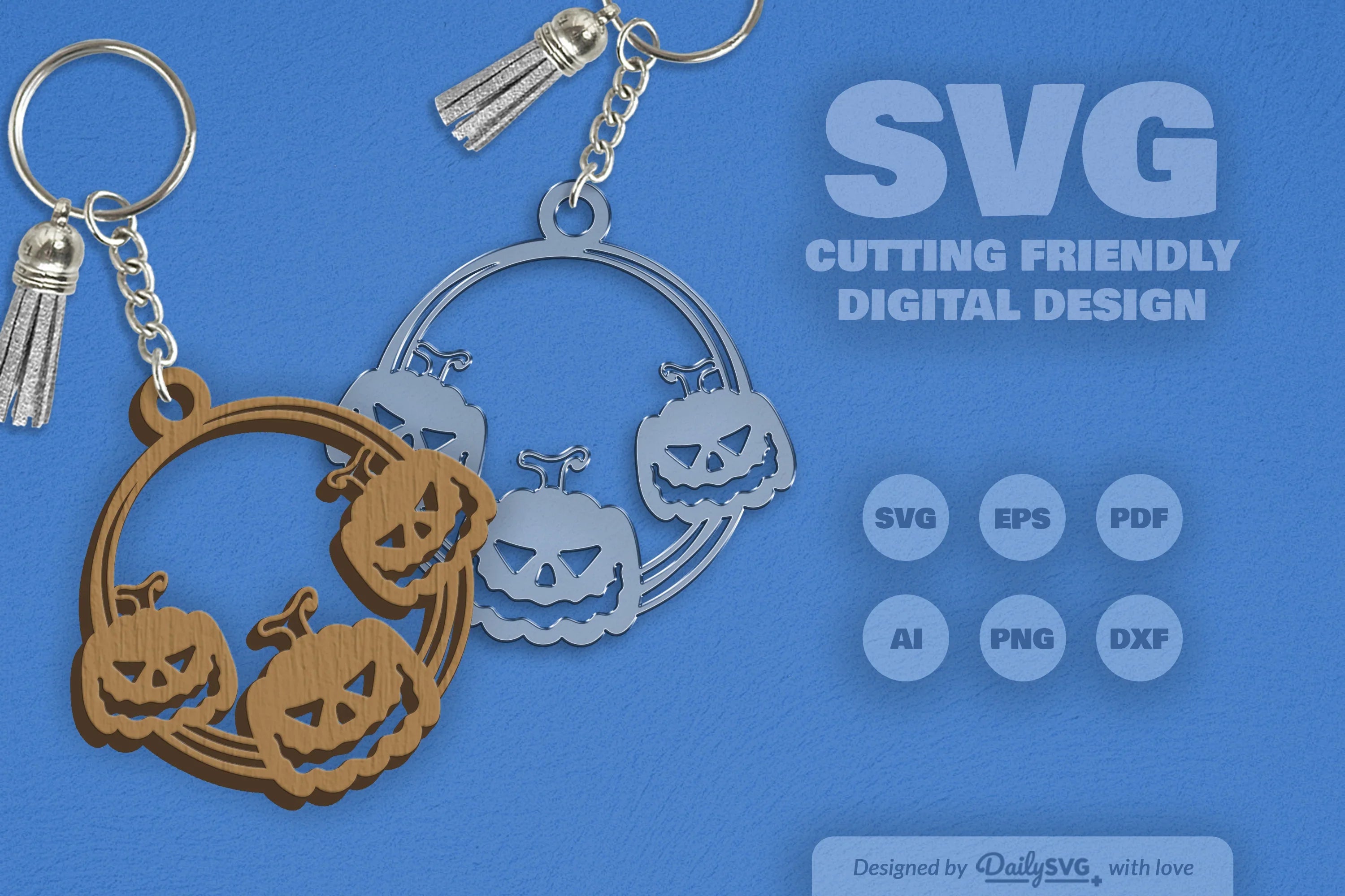 Halloween Pumpkin Keychain Clipart SVG Bundle - CraftNest - Digital Crafting and Art