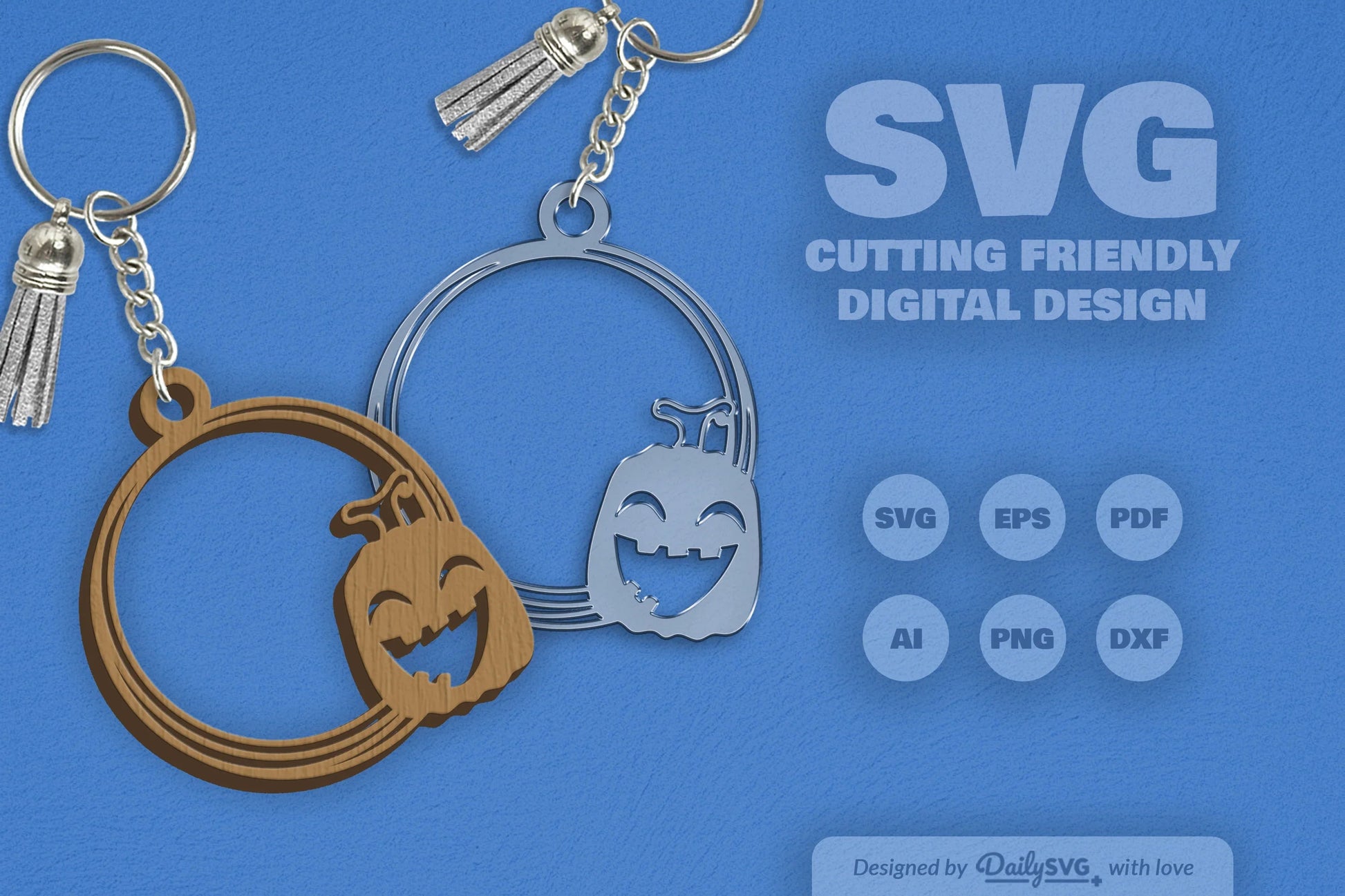 Halloween Pumpkin Keychain Clipart SVG Bundle - CraftNest - Digital Crafting and Art