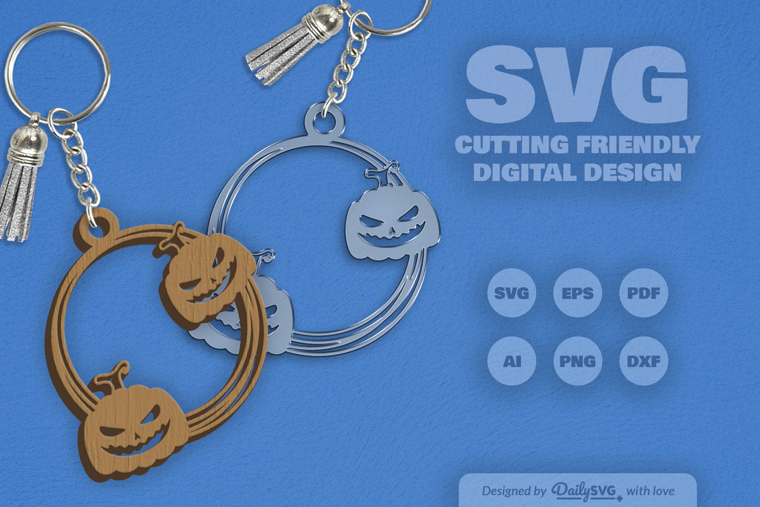 Halloween Pumpkin Keychain Clipart SVG Bundle - CraftNest - Digital Crafting and Art