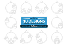 Halloween Pumpkin Keychain Clipart SVG Bundle - CraftNest - Digital Crafting and Art