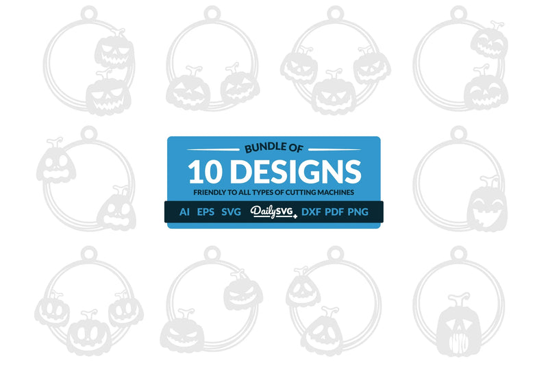 Halloween Pumpkin Keychain Clipart SVG Bundle - CraftNest - Digital Crafting and Art