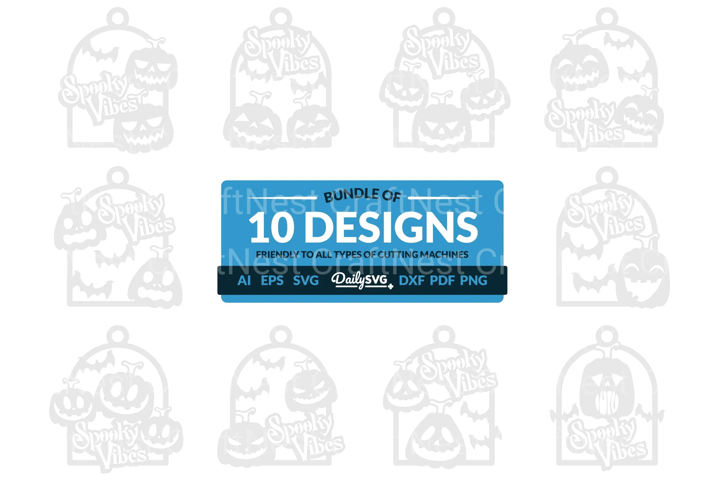 Halloween Pumpkin Spooky Vibes Keychain Clipart