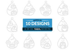 Halloween Pumpkin Tear Drop Keychain Clipart - CraftNest - Digital Crafting and Art