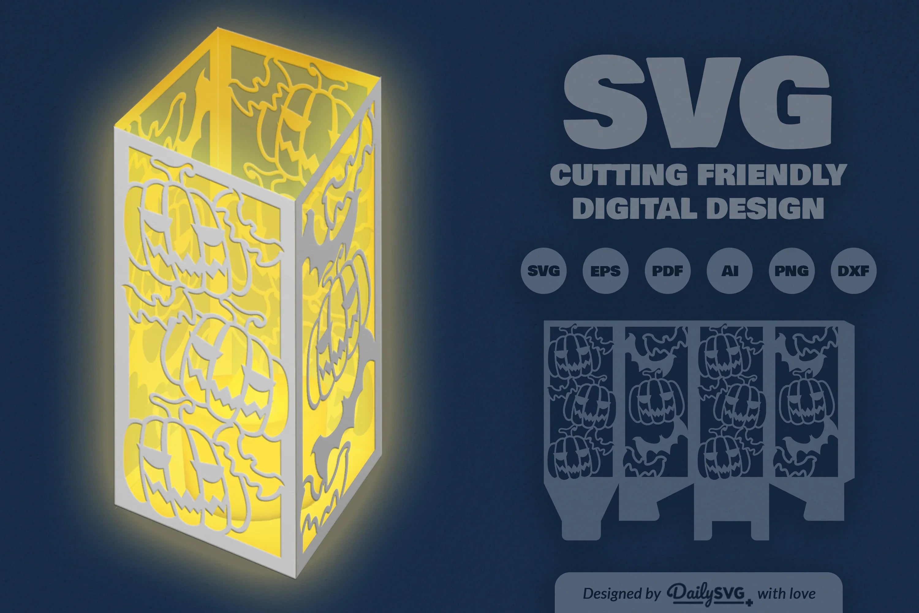 Halloween Pumpkin Papercut SVG Bundle 10 - CraftNest - Digital Crafting and Art