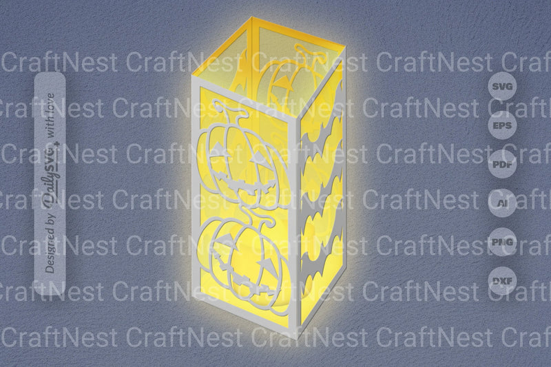 Halloween Pumpkin Papercut SVG Bundle 4 - CraftNest - Digital Crafting and Art