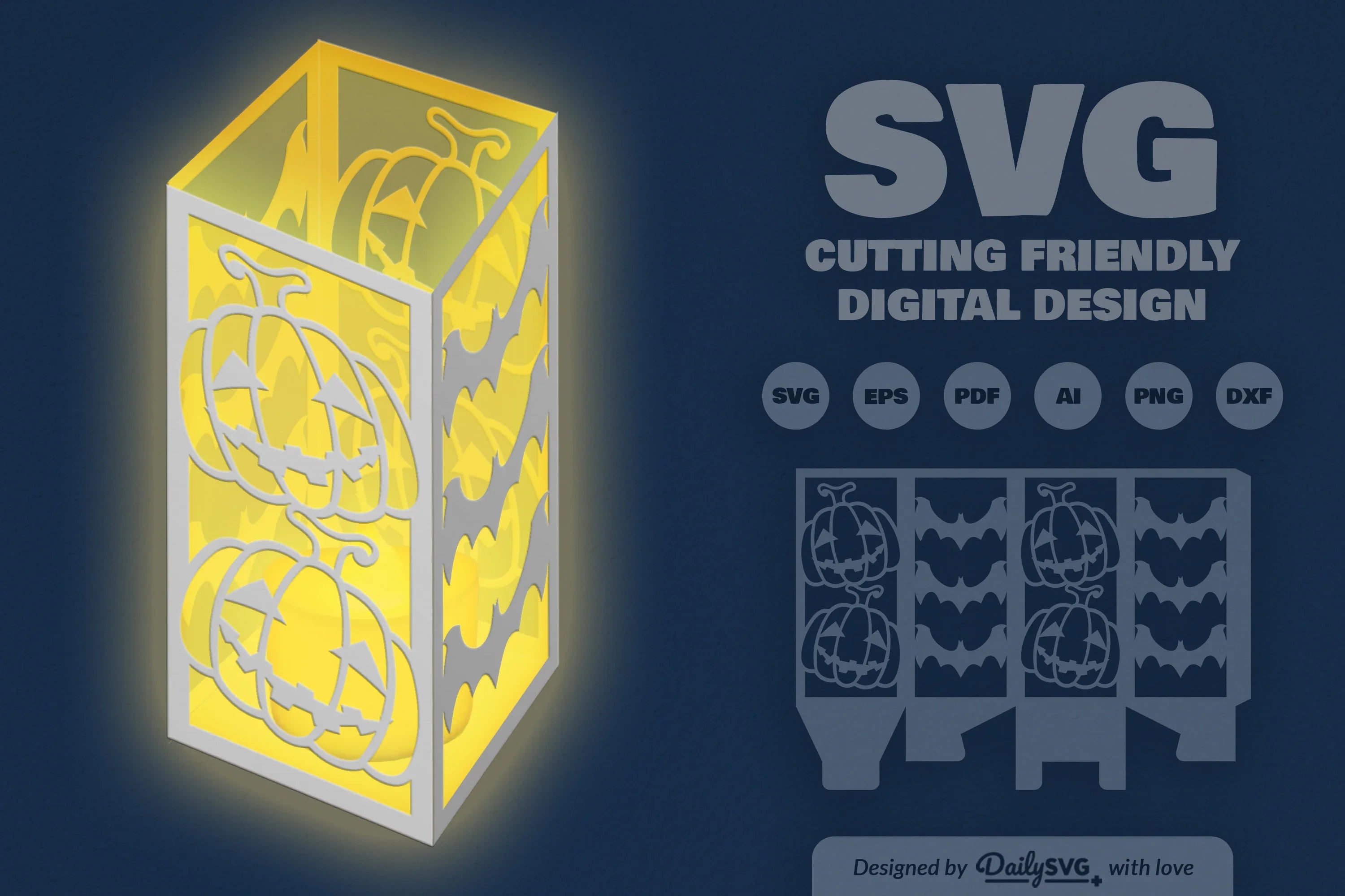 Halloween Pumpkin Papercut SVG Bundle 4 - CraftNest - Digital Crafting and Art
