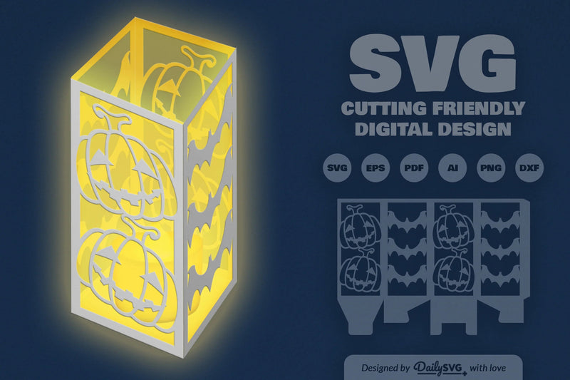 Halloween Pumpkin Papercut SVG Bundle 4 - CraftNest - Digital Crafting and Art