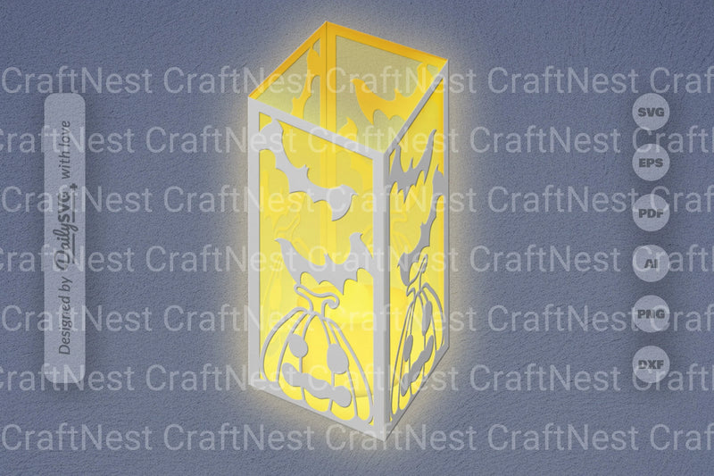 Halloween Pumpkin Papercut SVG Bundle 5 - CraftNest - Digital Crafting and Art