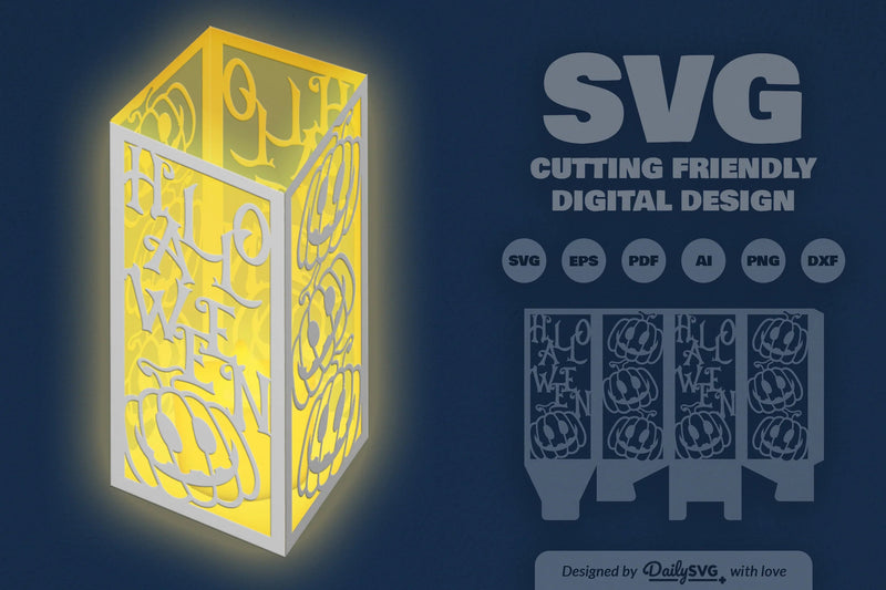 Halloween Pumpkin Papercut SVG Bundle 6 - CraftNest - Digital Crafting and Art