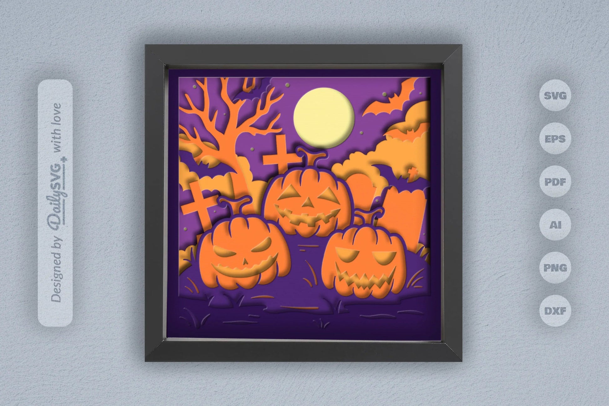 Halloween Pumpkin Papercut SVG Bundle 1 - CraftNest - Digital Crafting and Art