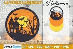 Halloween Scene Round SVG Bundle - CraftNest - Digital Crafting and Art