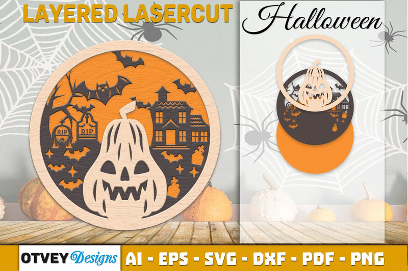 Halloween Scene Round SVG Bundle 11 - CraftNest - Digital Crafting and Art