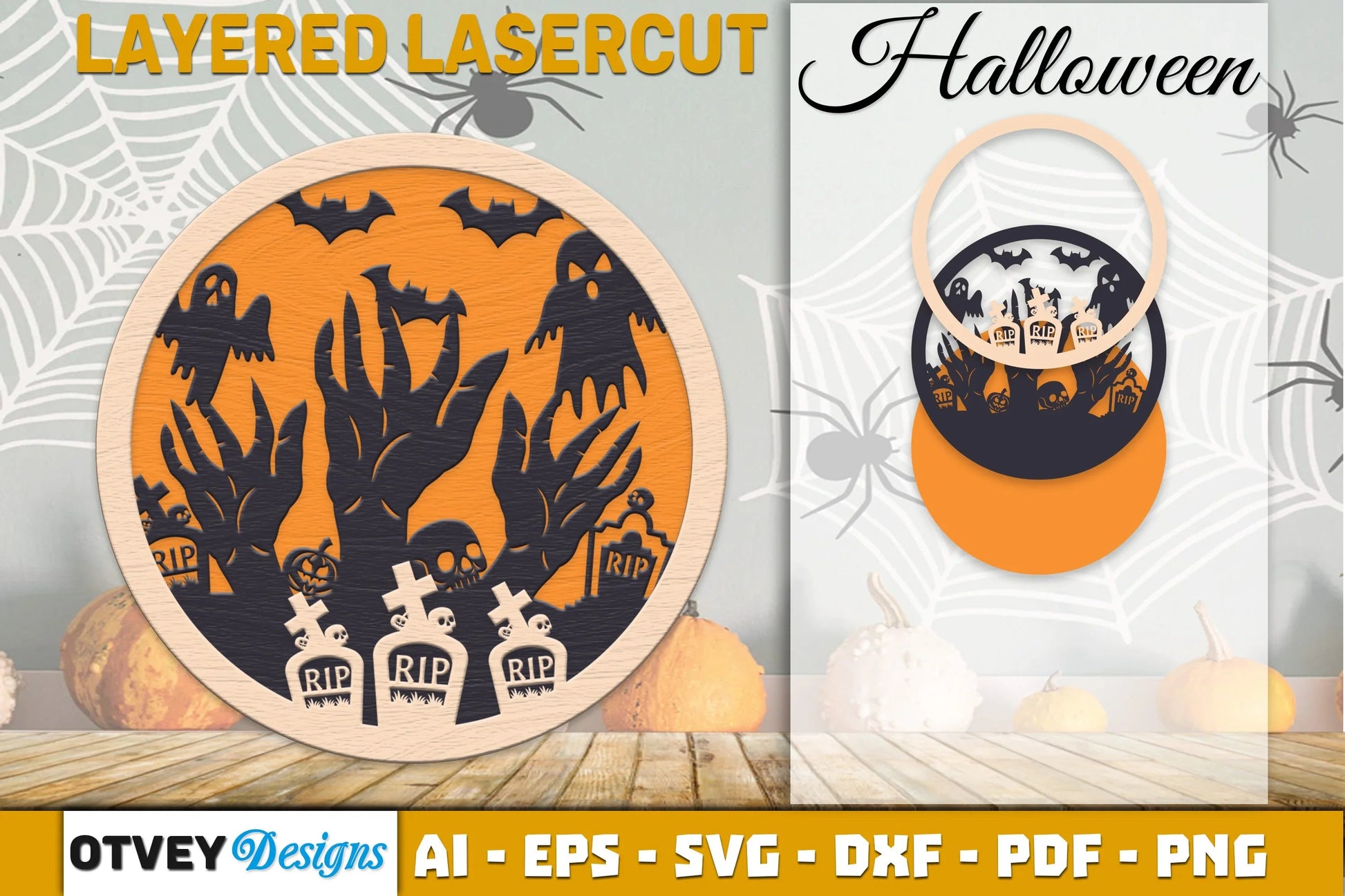 Halloween Scene Round SVG Bundle 2 - CraftNest - Digital Crafting and Art
