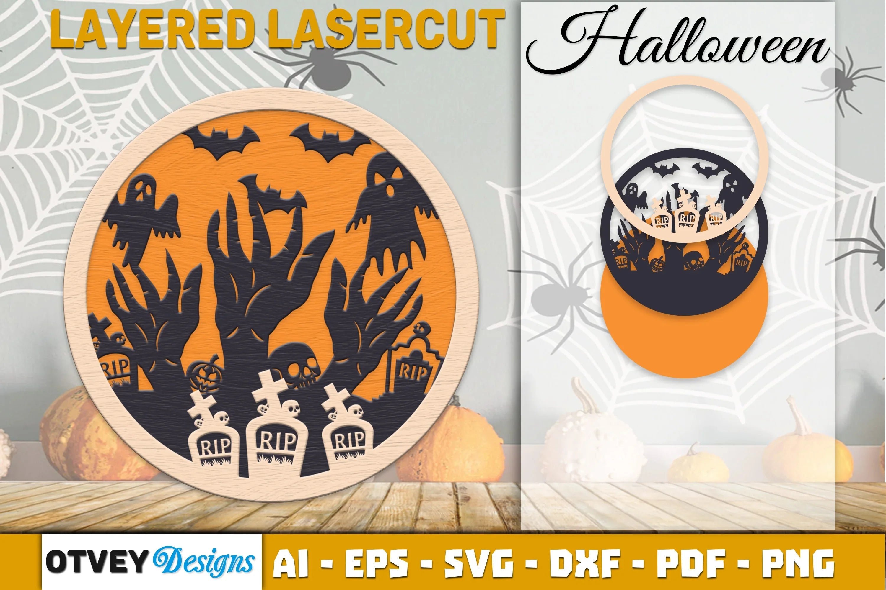 Halloween Scene Round SVG Bundle 2 - CraftNest - Digital Crafting and Art