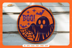 Halloween Round Sign Lasercut SVG Bundle - CraftNest - Digital Crafting and Art