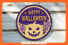 Halloween Round Sign Laser Cut SVG Bundle - Clipart Bundle - CraftNest - Digital Crafting and Art