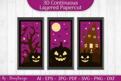 Halloween Scene Layered Papercut SVG Bundle - CraftNest - Digital Crafting and Art