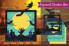 Halloween Scene Papercut Shadow Box SVG Bundle