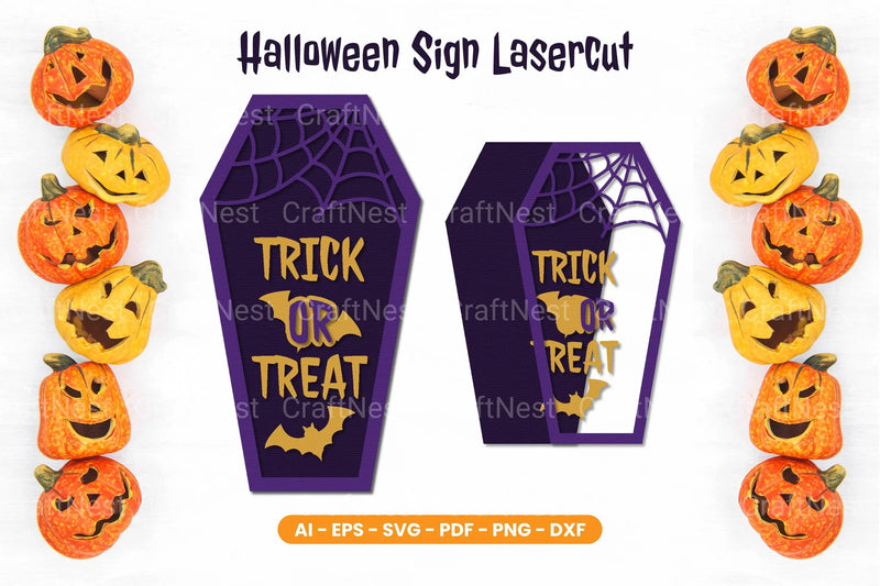 Halloween Sign Lasercut SVG Bundle - CraftNest - Digital Crafting and Art