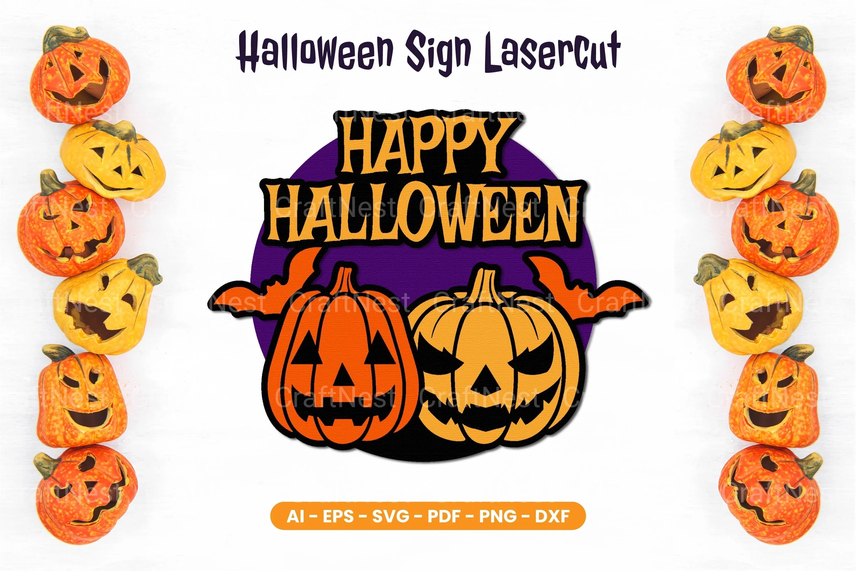 Halloween Sign Lasercut SVG Bundle - CraftNest - Digital Crafting and Art