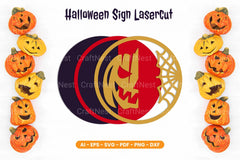 Halloween Sign Lasercut SVG Bundle - Clipart Bundle - CraftNest - Digital Crafting and Art