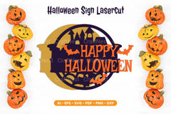 Halloween Sign Lasercut SVG Bundle - Clipart Bundle - CraftNest - Digital Crafting and Art