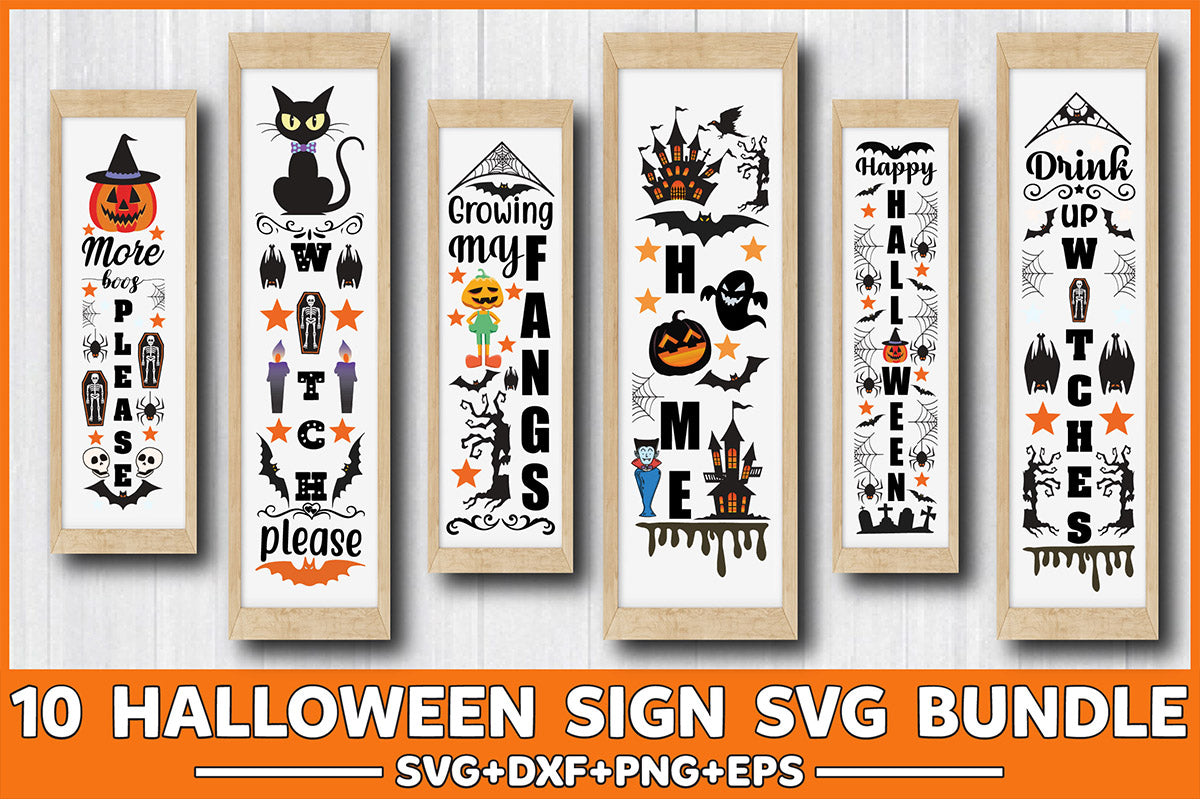 Halloween Sign SVG Bundle