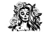 Halloween Sugar Girl with Flower SVG Bundle