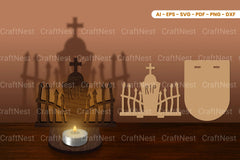 Halloween Tealight Candle Holder Laser Cut SVG Bundle - CraftNest - Digital Crafting and Art