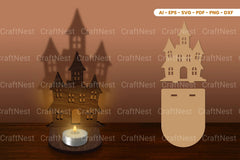 Halloween Tealight Candle Holder Laser Cut SVG Bundle - CraftNest - Digital Crafting and Art
