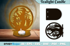 Halloween Tealight Candle Holder SVG Bundle - CraftNest - Digital Crafting and Art