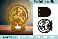 Halloween Tealight Candle Holder SVG Bundle - CraftNest - Digital Crafting and Art