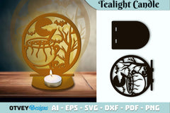 Halloween Tealight Candle Holder Lasercut SVG Bundle - CraftNest - Digital Crafting and Art