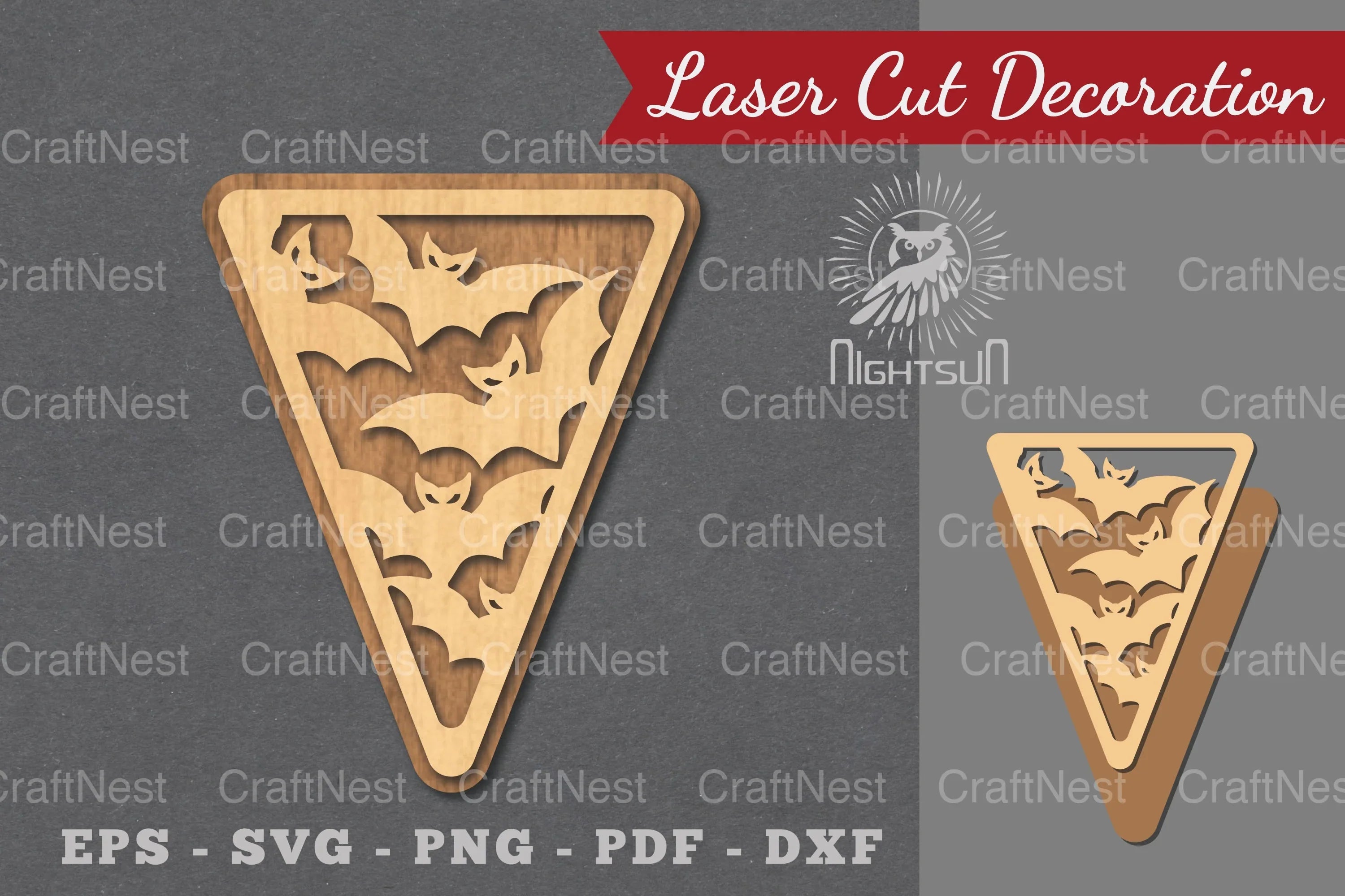 Halloween Triangle Laser Cut Decoration Clipart Bundle - CraftNest - Digital Crafting and Art