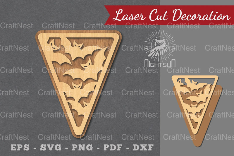 Halloween Triangle Laser Cut Decoration Clipart Bundle - CraftNest - Digital Crafting and Art