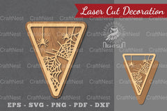 Halloween Triangle Laser Cut Decoration Bundle - CraftNest - Digital Crafting and Art