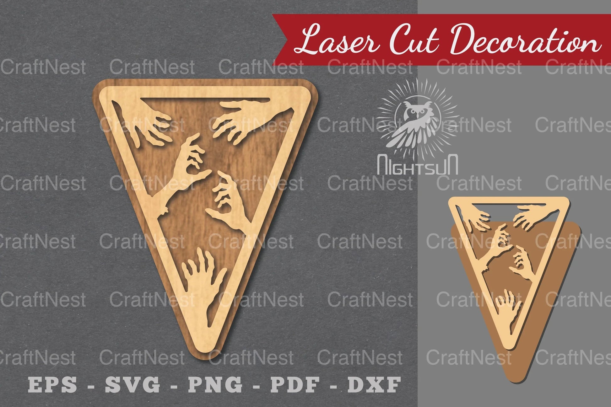 Halloween Triangle Laser Cut Decoration Bundle - CraftNest - Digital Crafting and Art
