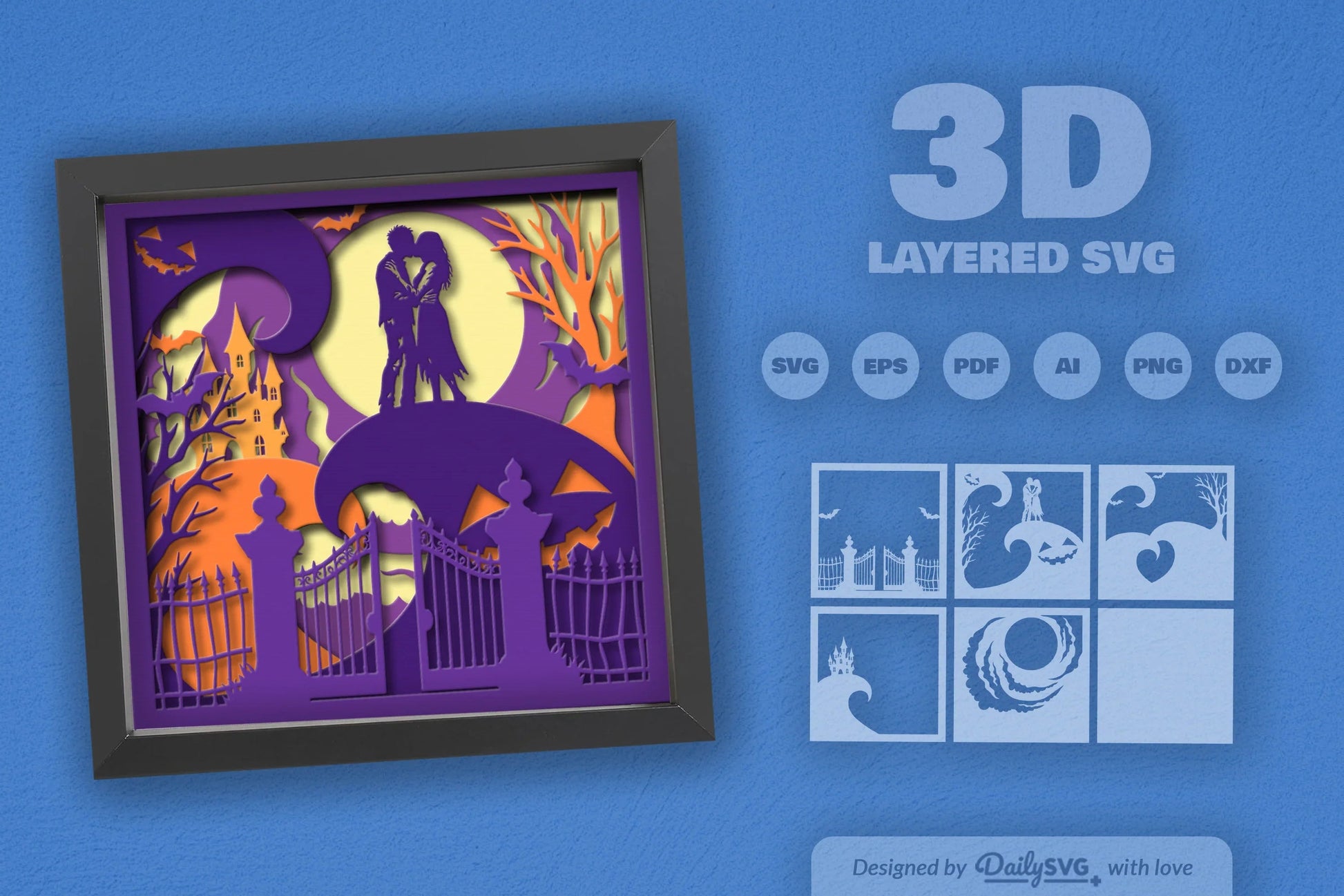 Spooky Halloween Undead Couple SVG Bundle - CraftNest - Digital Crafting and Art