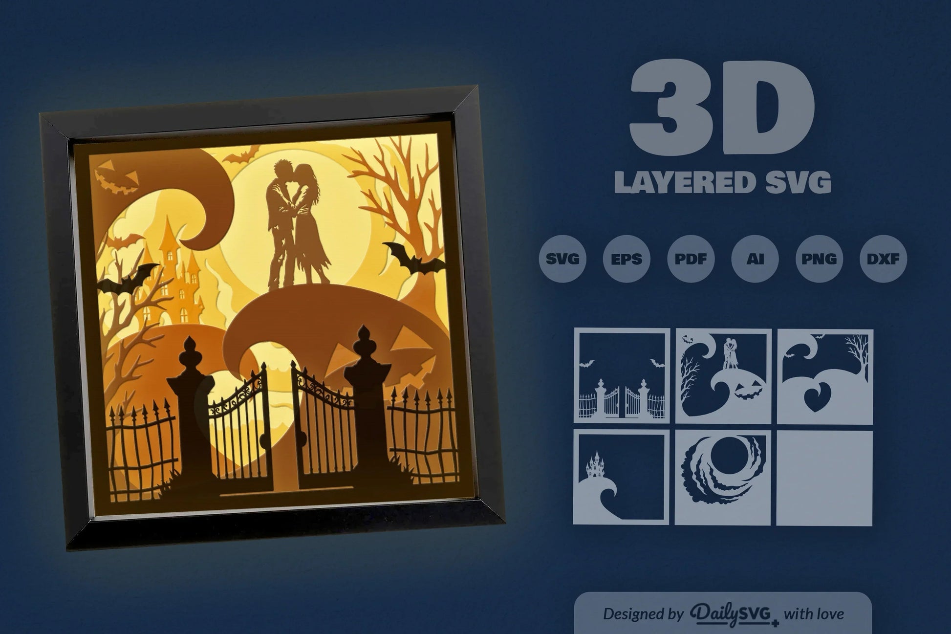 Spooky Halloween Undead Couple SVG Bundle - CraftNest - Digital Crafting and Art