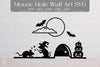 Halloween Witch Mouse Hole Wall Art Sticker Clipart Bundle
