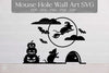 Halloween Witch Mouse Hole Wall Decor Sticker Clipart Bundle