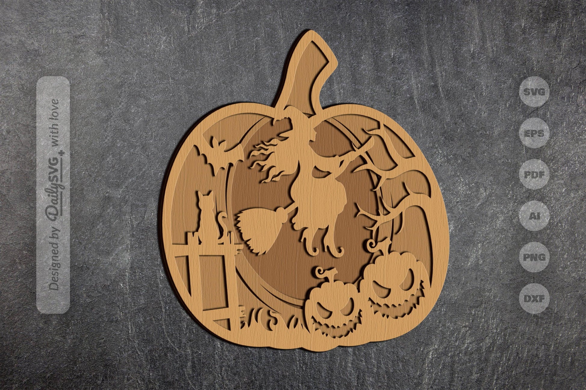 Halloween Witch Pumpkin Laser Cut SVG Bundle - CraftNest - Digital Crafting and Art