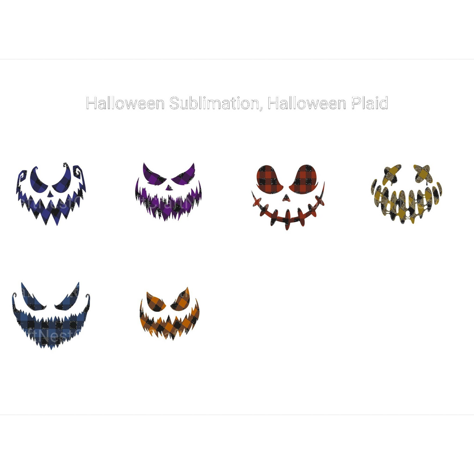 Halloween Plaid Clipart - CraftNest - Digital Crafting and Art