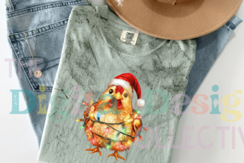 Hand Drawn Christmas Chicken Clipart Bundle - CraftNest - Digital Crafting and Art